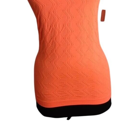 Hot Soup Size Medium Tank Top Reversible Orange Sleeveless Scoop V Neck NEW - Picture 10 of 11
